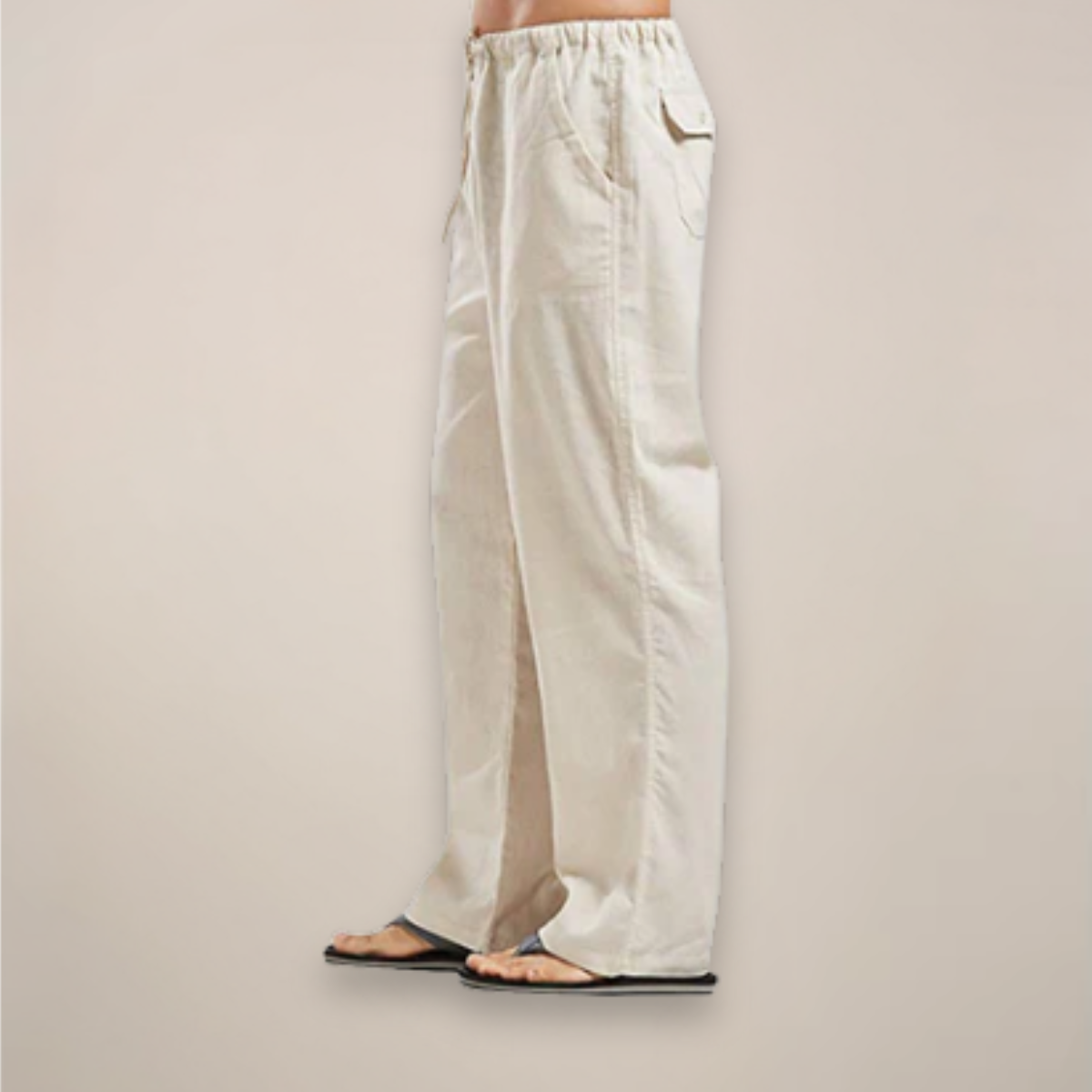 Herren Relaxed Fit Hose Kordelzug Casual