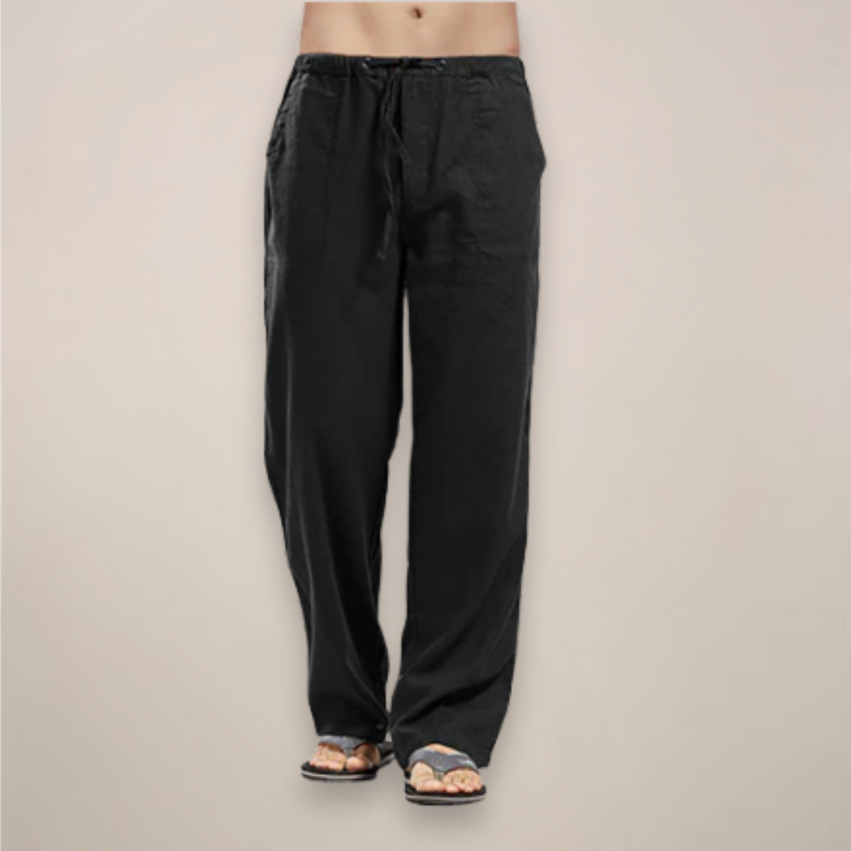 Herren Relaxed Fit Hose Kordelzug Casual