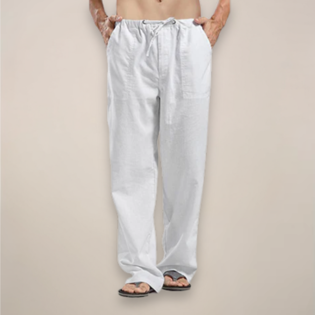 Herren Relaxed Fit Hose Kordelzug Casual - Norvielle