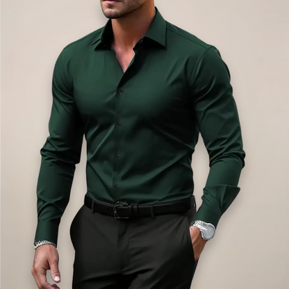 Herren Slim Fit Hemd Frühjahr Weiss