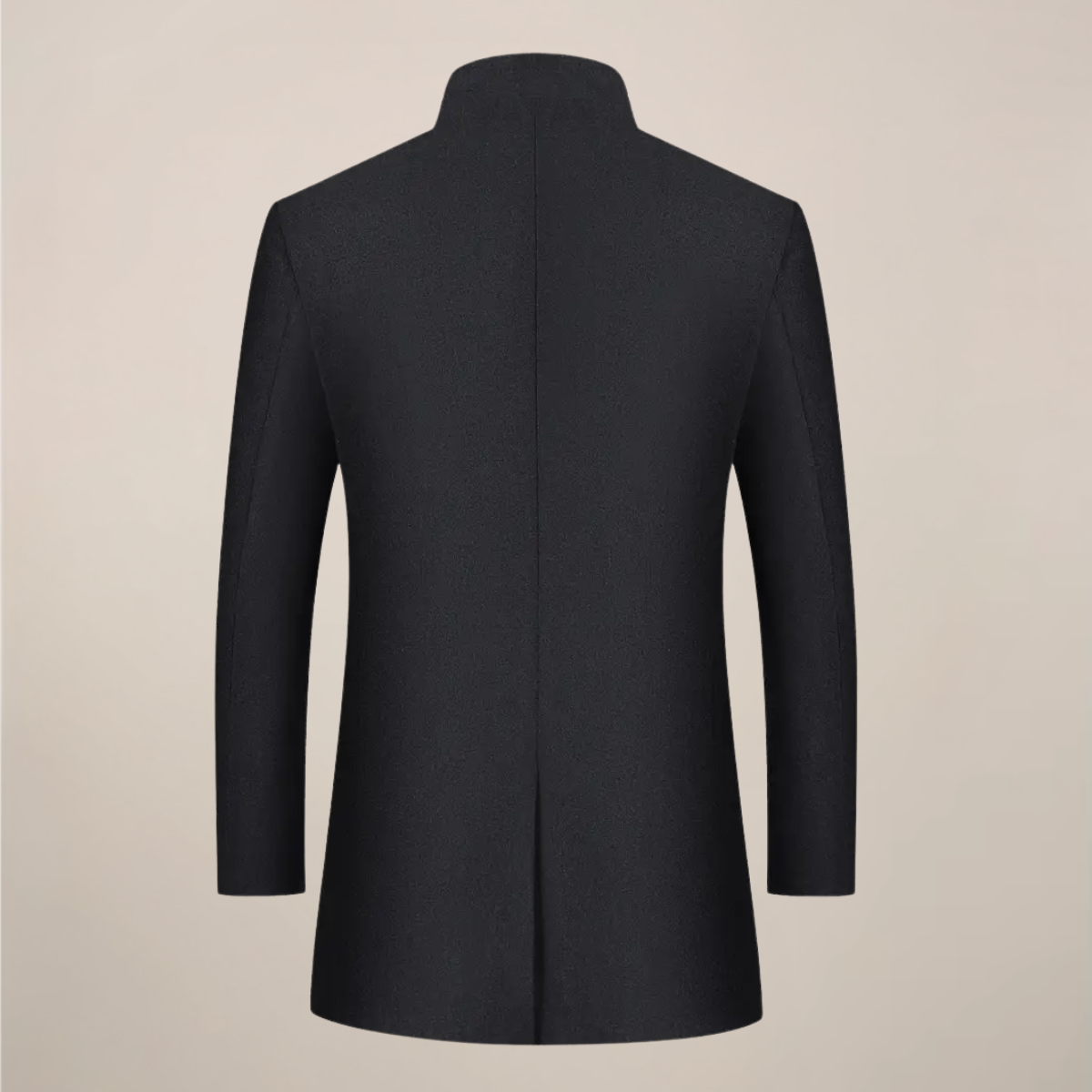 Herren Langmantel Slim Fit Stehkragen