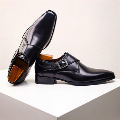 Herren Monk Strap Schuhe Leder Klassisch