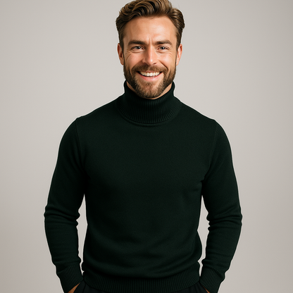 Herren Rollkragenpullover Frühling Merino
