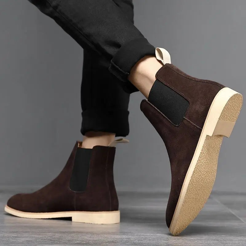 Herren Retro Chelsea Boots Mittelhoher Knöchelschaft Klassisches