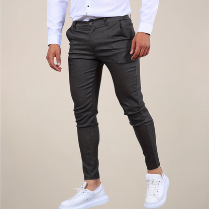 Herren Chino Hose Slim Fit Lässig Beige