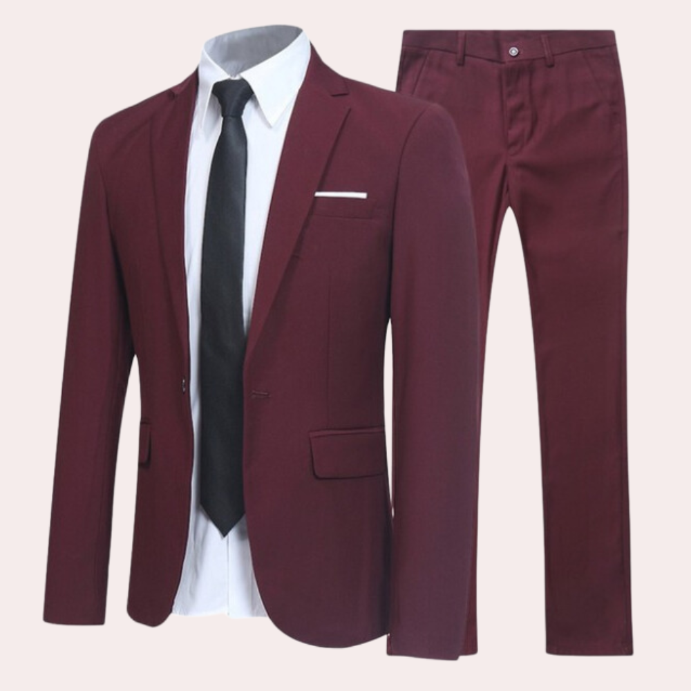 Herren Zweiknopf Anzug Set Frühjahr