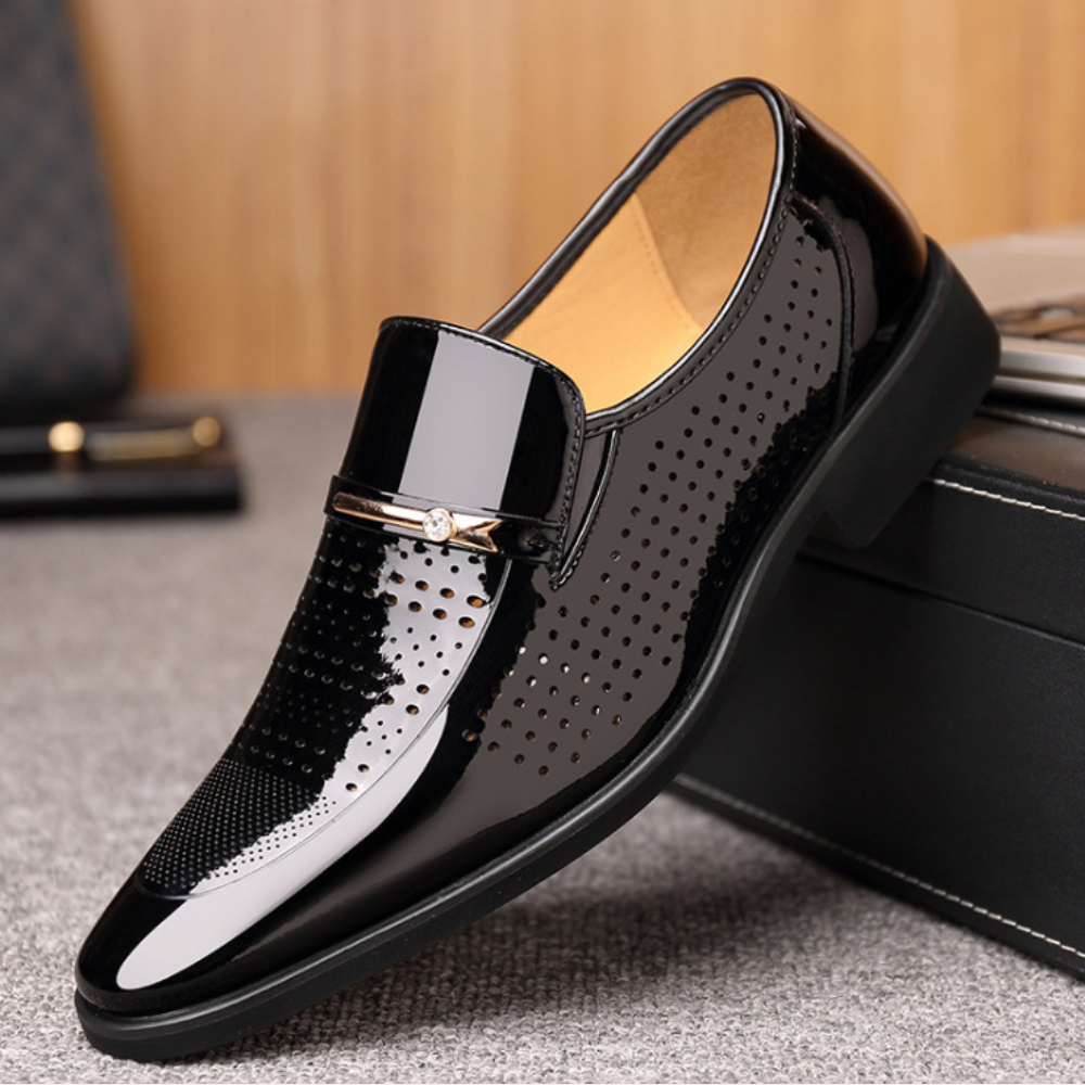 Herren Slip-On Loafers Elegantes Leder