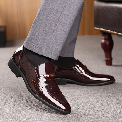 Herren Slip-On Loafers Elegantes Leder