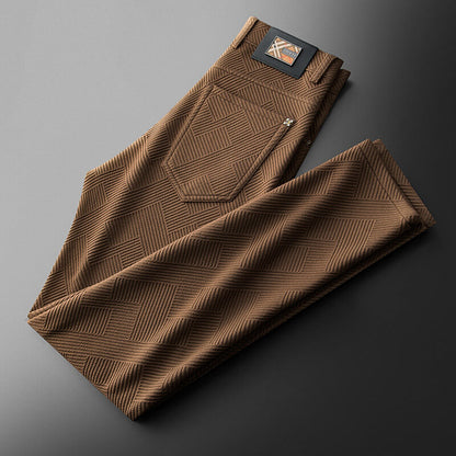 Herren Hosen Geometrisches Muster Schwarz - Norvielle