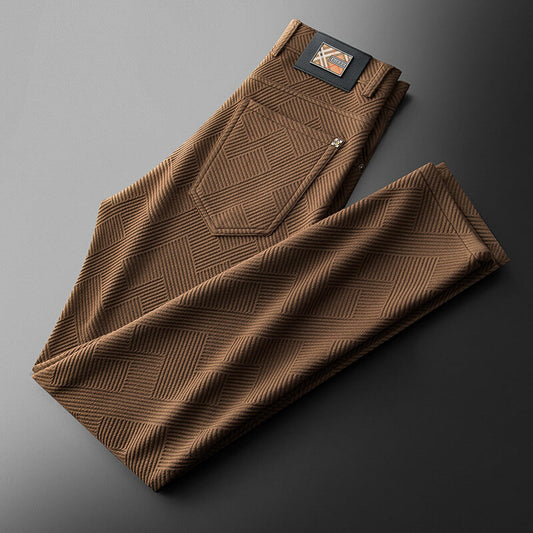 Herren Hosen Geometrisches Muster Schwarz - Norvielle