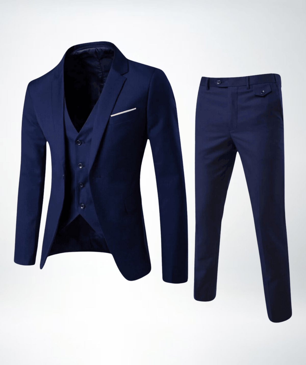 Herren Businessanzug 3-teilig Formal Schwarz - Norvielle