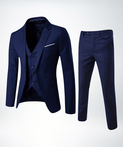 Herren Businessanzug 3-teilig Formal Schwarz - Norvielle