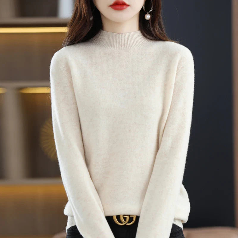 Damen Merinowolle Pullover Slim Fit