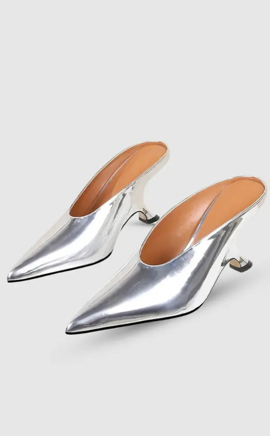 Damen Pantoletten High Heel Schuhe - Norvielle