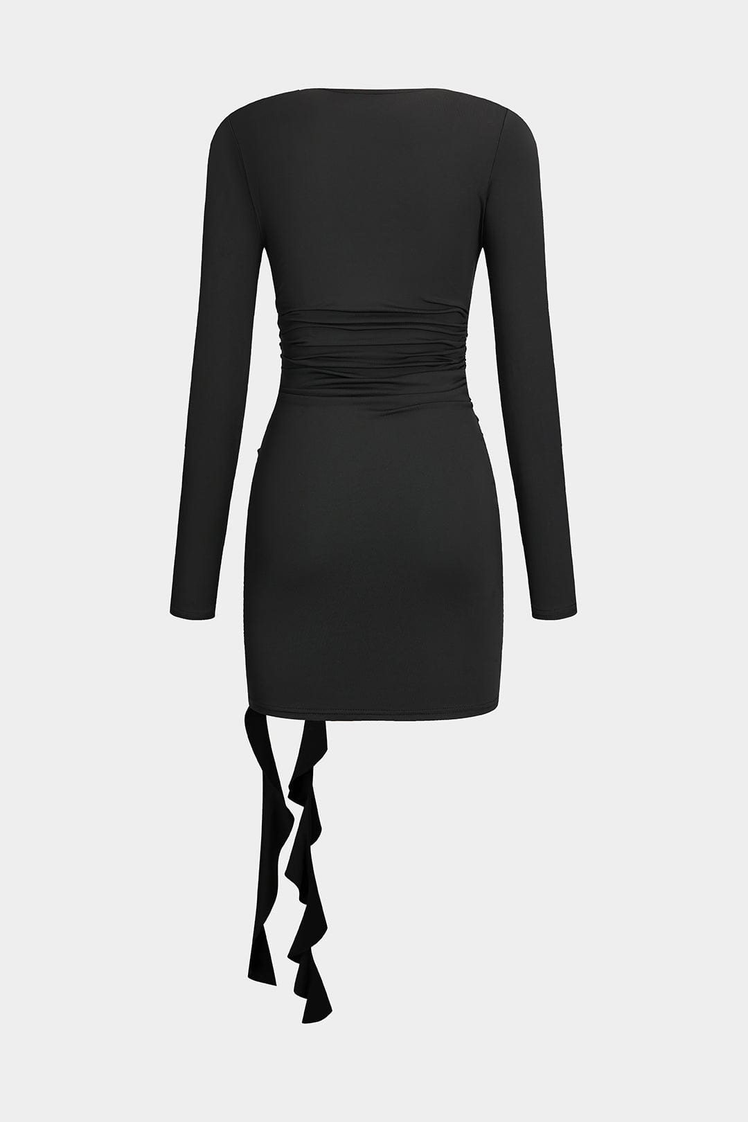 Valeria Damen es Minikleid Langarm Figurbetonend Drapierung