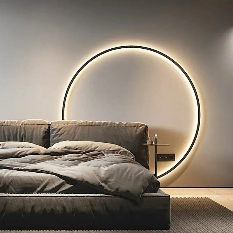 Runde Wandlampe Minimalistisch Weiss - Norvielle
