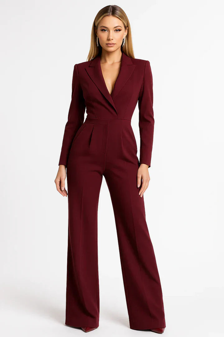 Damen Overall V-Ausschnitt Beinpartie