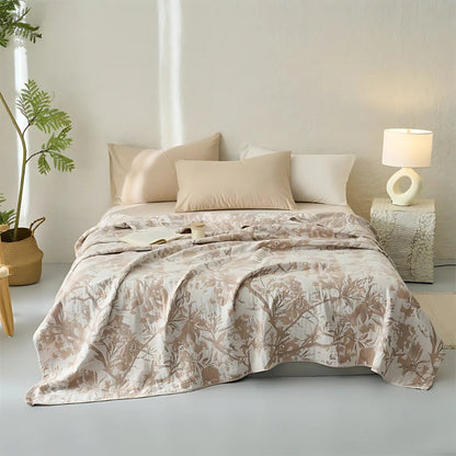 Mirel Ganzjahres-Decke Baumwolle Blumenmuster