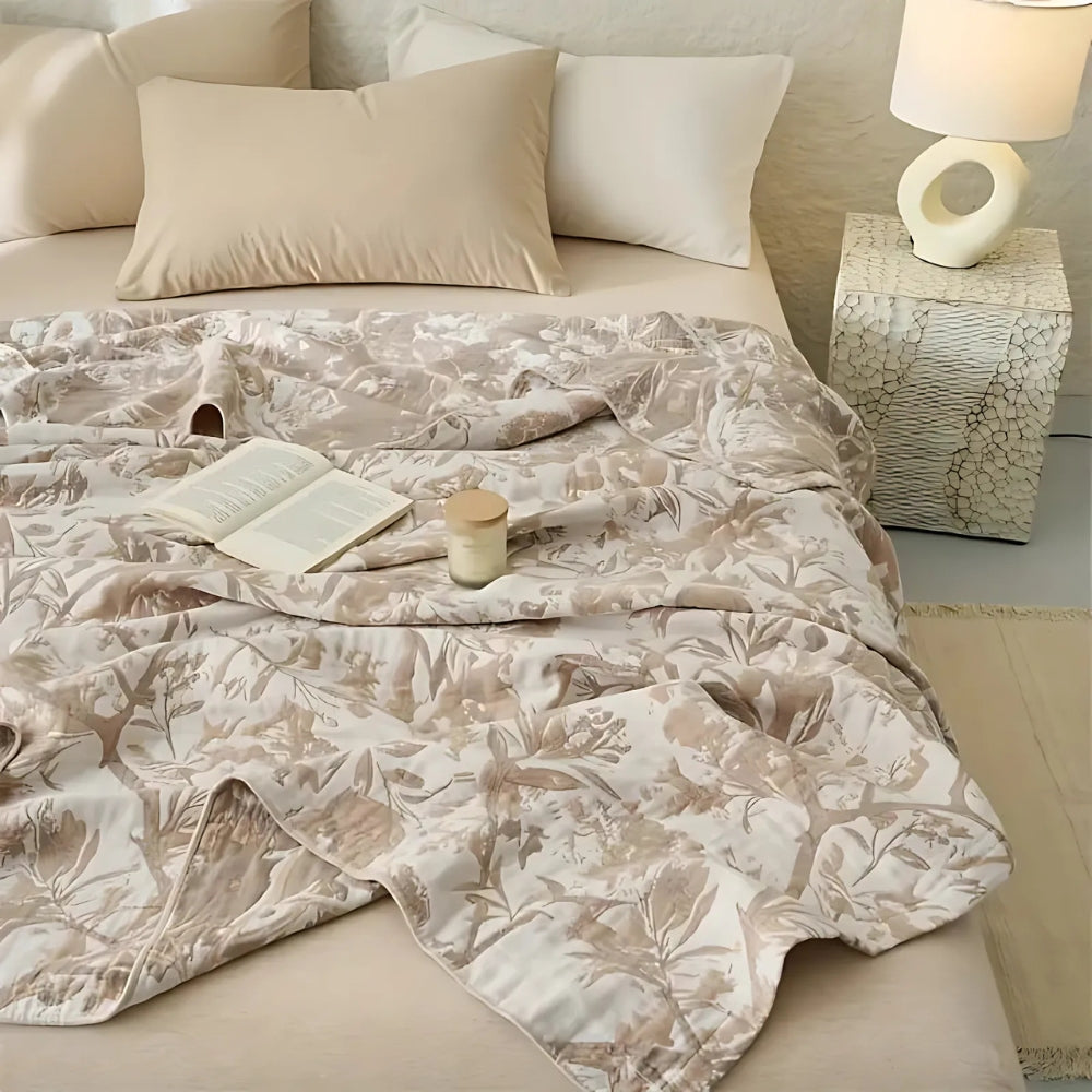 Mirel Ganzjahres-Decke Baumwolle Blumenmuster