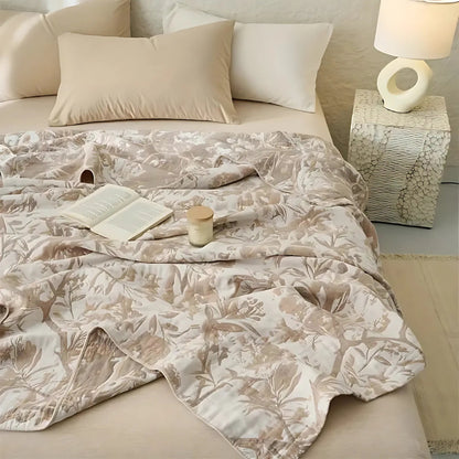 Mirel Ganzjahres-Decke Baumwolle Blumenmuster