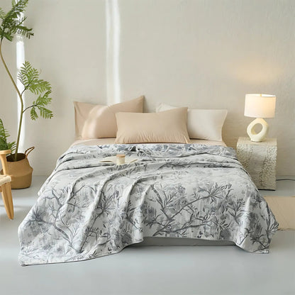 Mirel Ganzjahres-Decke Baumwolle Blumenmuster