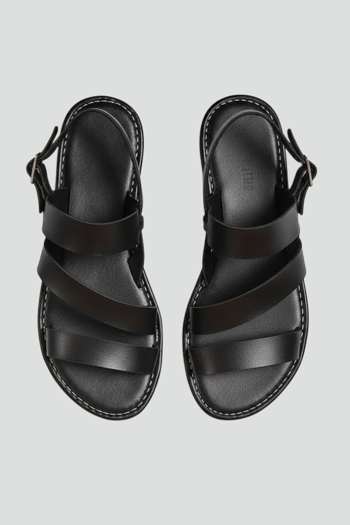 Damen Flache Sandalen Mit Fersenriemen - Norvielle
