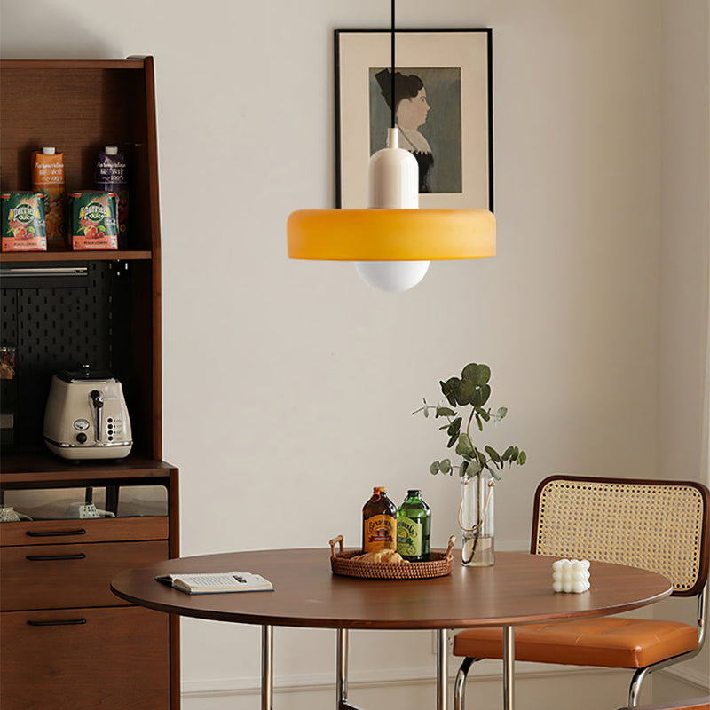 Bauhaus Pendelleuchte Farbiges Glas