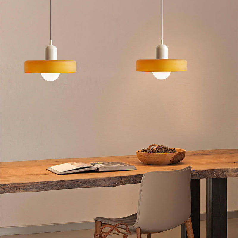 Bauhaus Pendelleuchte Farbiges Glas