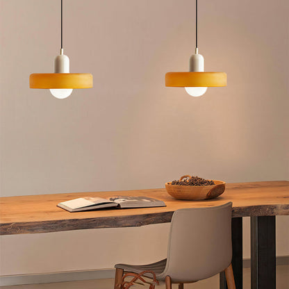 Bauhaus Pendelleuchte Farbiges Glas