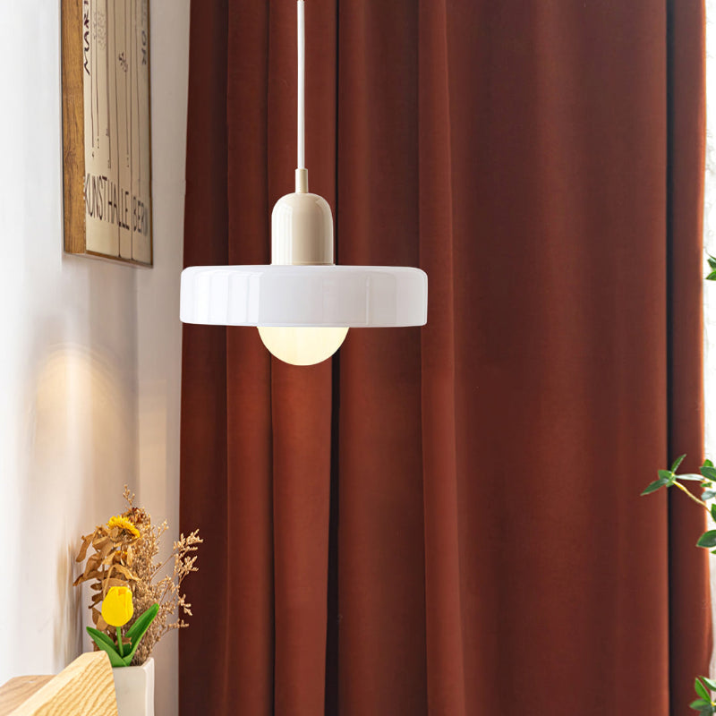 Bauhaus Pendelleuchte Farbiges Glas