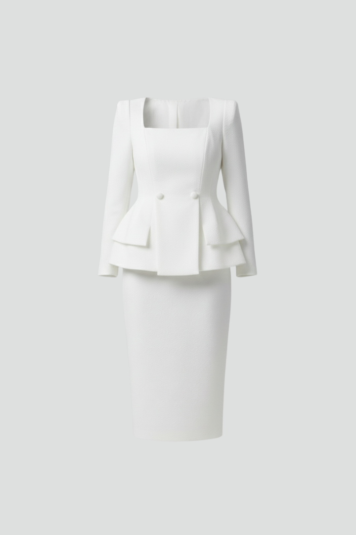 Damen Zweiteiliger Rockanzug Set Modern - Norvielle
