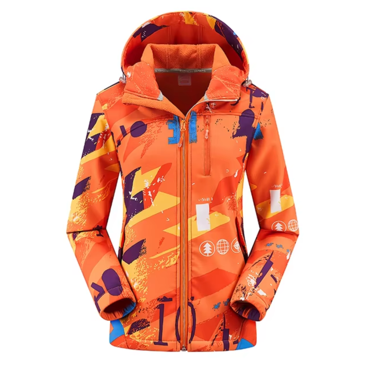 Norvielle Damen Winterjacke Softshell Wasserfest mit Kapuze
