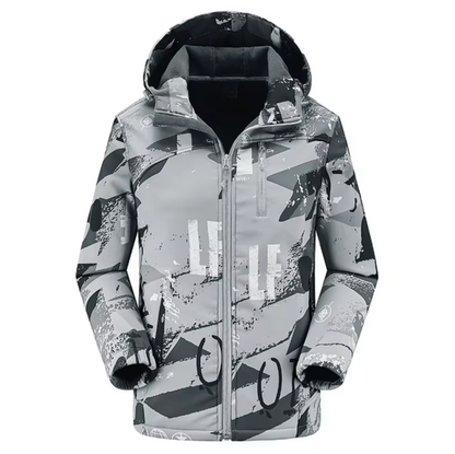 Norvielle Damen Winterjacke Softshell Wasserfest mit Kapuze