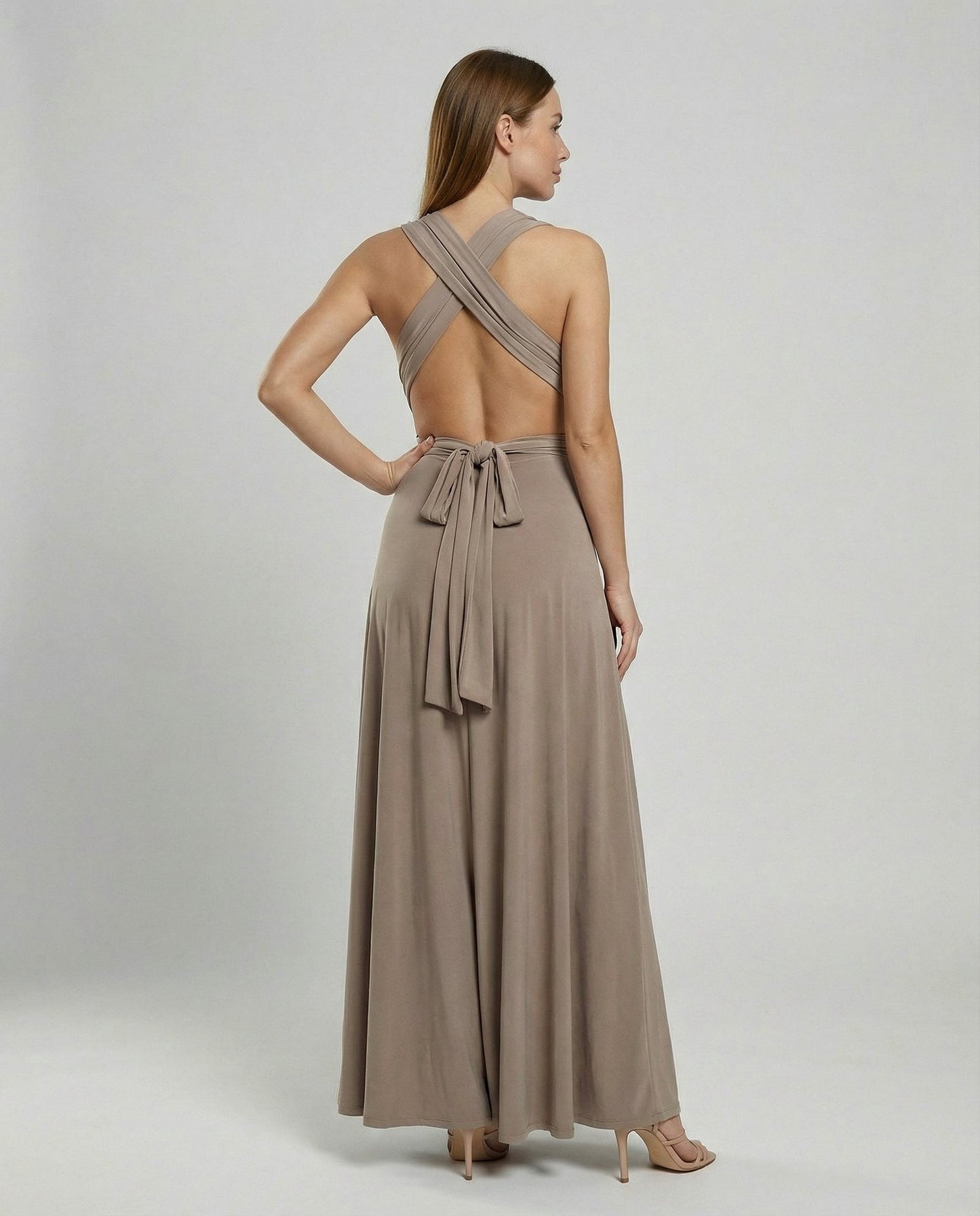 Damen Wickelkleid Baumwolle Vielseitig