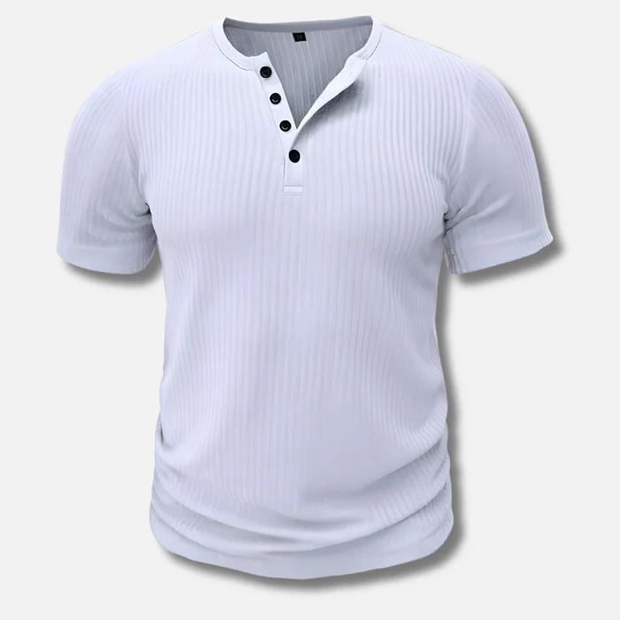 Herren Muscle Fit Henley T-Shirt - Norvielle