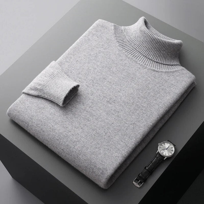 Herren Rollkragenpullover Klar Geschnittene Passform