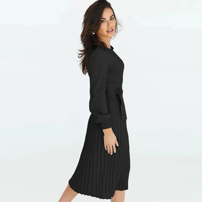 Damen Strickkleid Vielseitig Lang