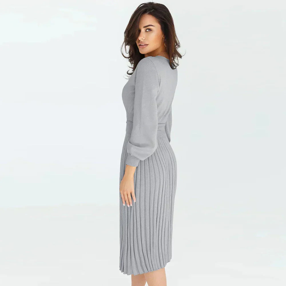 Damen Strickkleid Vielseitig Lang - Norvielle