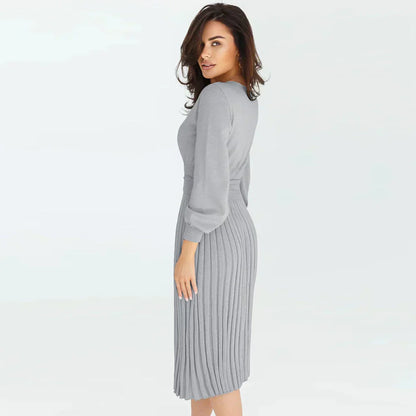 Damen Strickkleid Vielseitig Lang - Norvielle