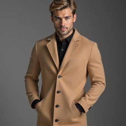 Herren Wintermantel Slim Fit Klassisch