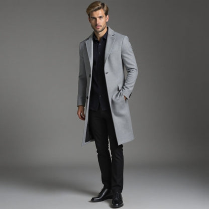 Herren Wintermantel Slim Fit Klassisch