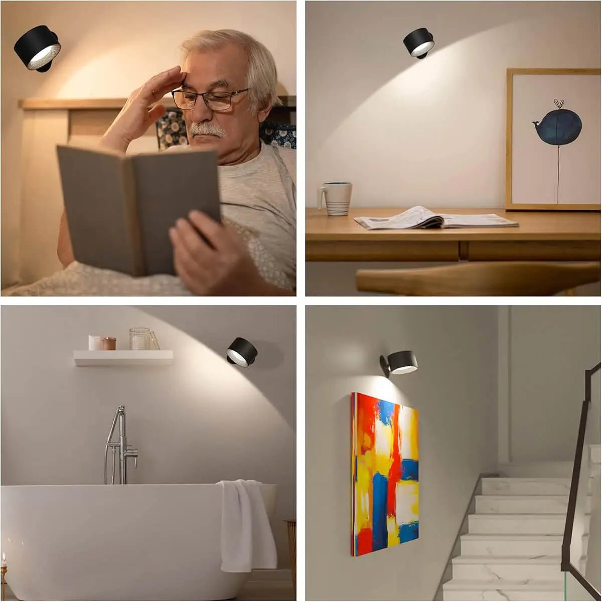 Luminord Wandleuchte Wiederaufladbar Skandinavischer Stil
