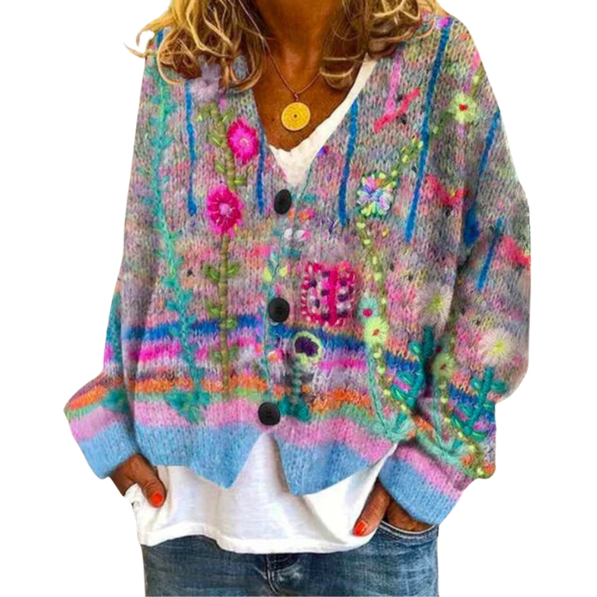 Norvielle Damen Cardigan Warm Modern - Norvielle