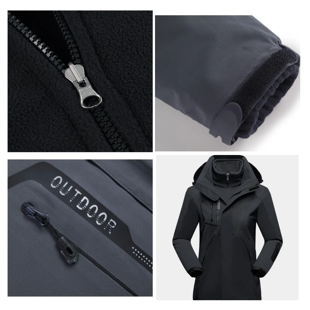 Damen 3-in-1 Outdoorjacke Wetterschutz - Norvielle