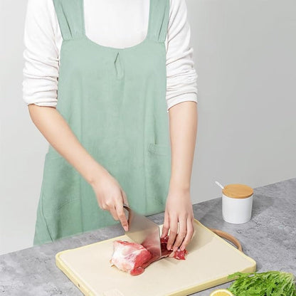Koreanisches Kreuzrücken-Schürzenkleid Damen Baumwolle