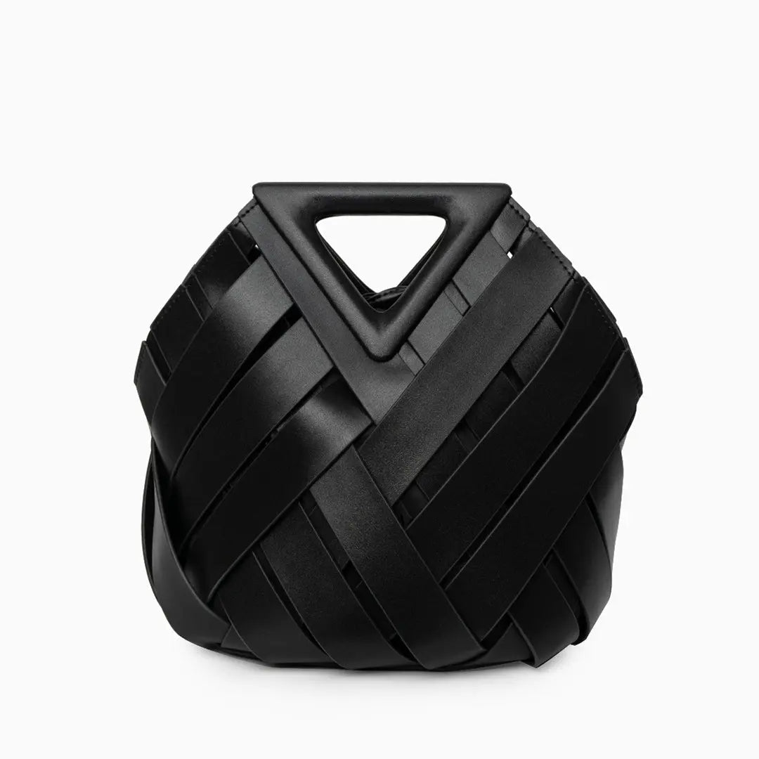 Geflochtene Damenhandtasche aus Rattan Natur
