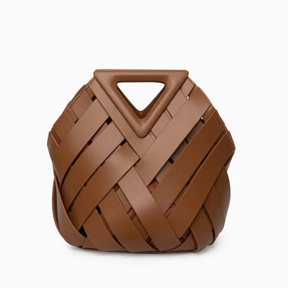 Geflochtene Damenhandtasche aus Rattan Natur
