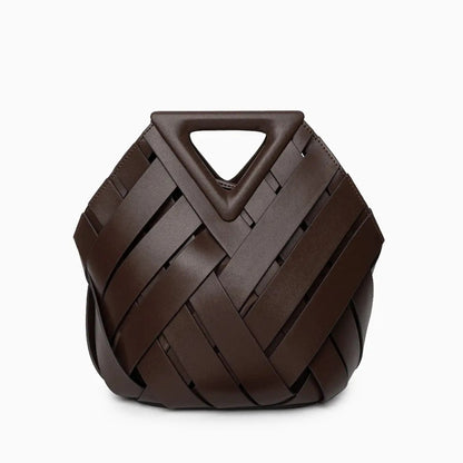Geflochtene Damenhandtasche aus Rattan Natur - Norvielle