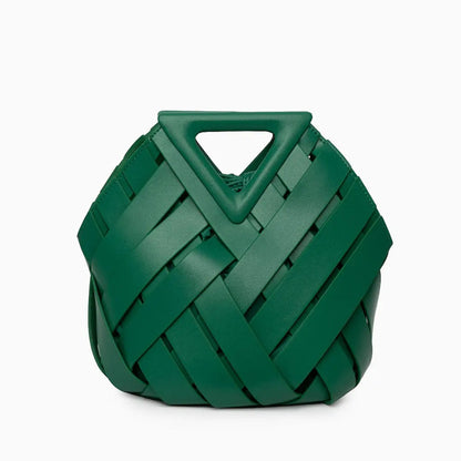 Geflochtene Damenhandtasche aus Rattan Natur