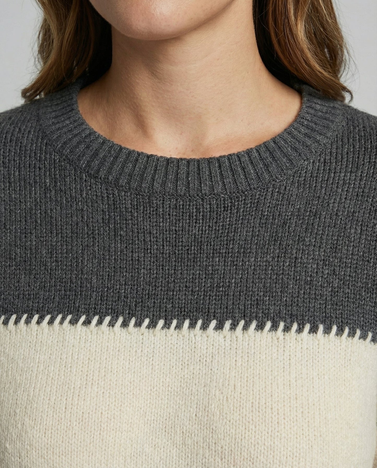 Damen Streifenpullover Bequem Locker